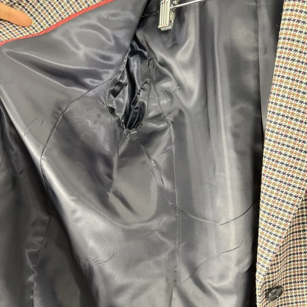 Talbots Oversized Boyfriend Blazer – Academia Preppy Style, Cotton Wool Jacket - Picture 13 of 15